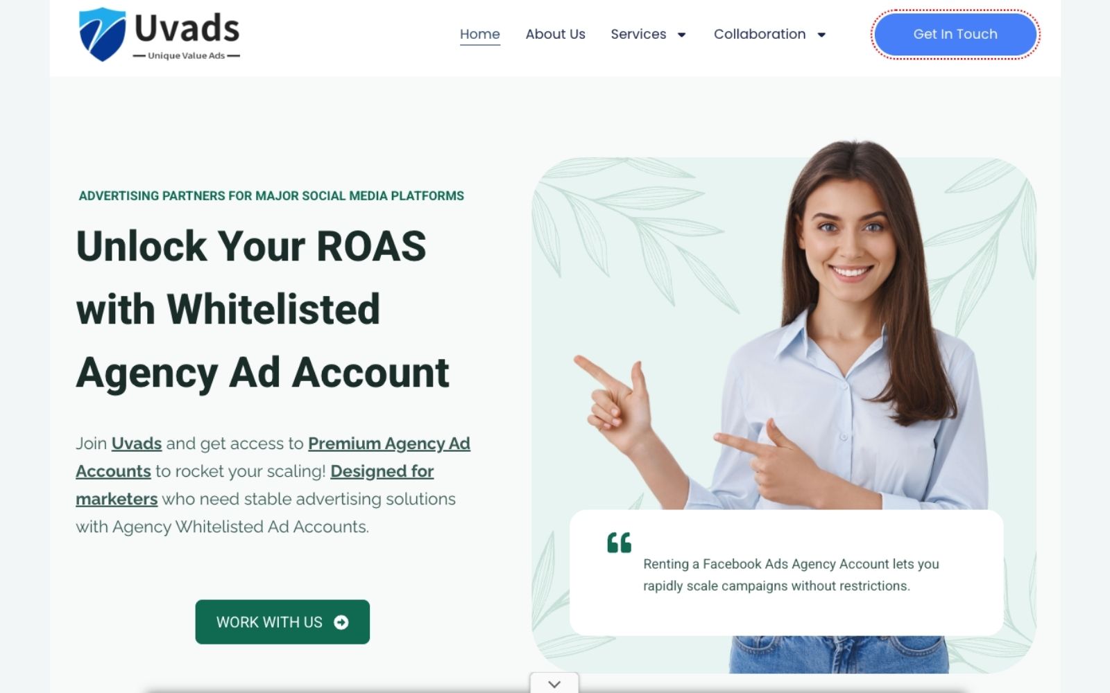 Uvads provides global Facebook agency ad accounts