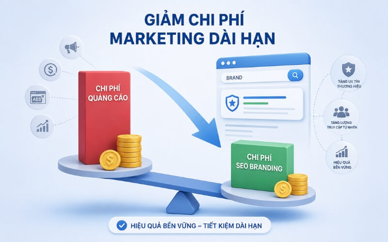 SEO Branding giúp giảm chi phí marketing dài hạn SEO Branding giúp giảm chi phí marketing dài hạn